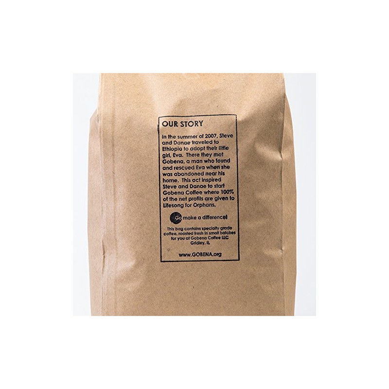 2lb Ethiopian Yirgacheffe Ground Coffee, Light Roast, 100% Arabica Specialty