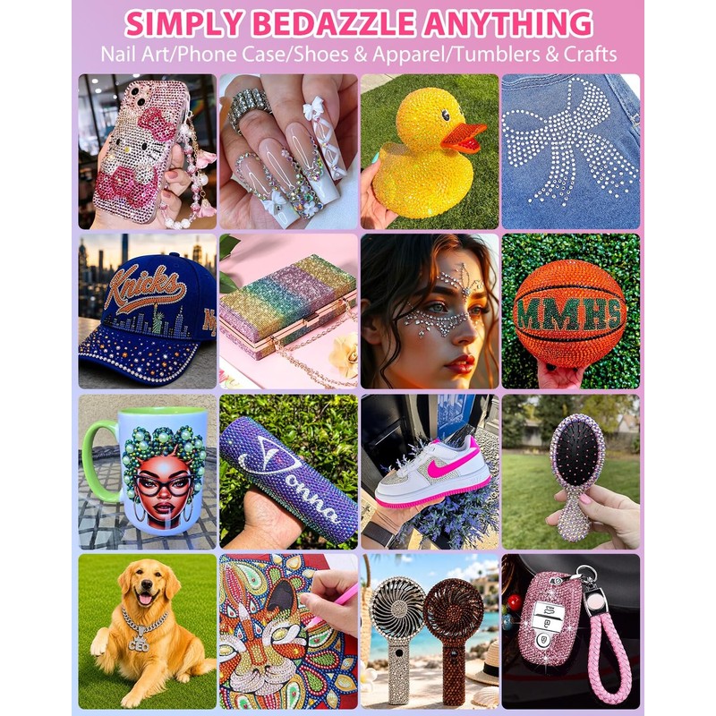 40000 PCS Bedazzling Kit 40 Colors 4mm Multicolor Bedazzler Kits