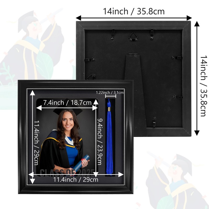 GMFrames Class of 2025 Graduation Picture Frame with Tassel Holder