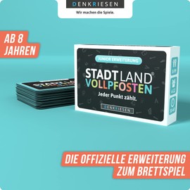 DENKRIESEN - Stadt Land Vollpfosten® - The Board Game - Expansion | +354 Categories (Junior Edition)