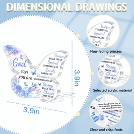 Christian Gifts for Women Girls Friends Religious Bible Scripture Desk Decor Bible Gifts for Women Inspirational Birthday Christmas Easter Gift Pretty Desk Decor Home Decorations