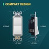 TOPELER 10 Pack 3-Way Decorator Light Switch, Single Pole or