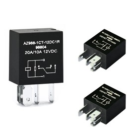 GROBARPART Automotive Relay 3 Packs 4671168E 72472M AZ988-1CT-12DC1R Relay 12V 30A 5 Pins