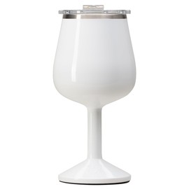 ORCA Vino 15oz | Temperature Insulated Mug, Vacuum Sealed Stainless Steel Wine Glass with Lid, Cup Keeps Drinks Ice Cold or Hot — Pearl