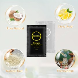 Travel Size Shampoo and Shower Gel Set,Individually Wrapped Toiletry Kit,Mini Body Wash and Shampoo Porable for Travel/Hotel/Guests/Airbnb/Vacation/Homeless 0.34 oz (Pack Of 60)