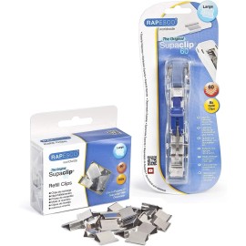 Rapesco Supaclip 60 Dispenser with 108 Reusable Stainless Steel Clips