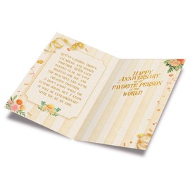Prime Greetings Romantic Anniversary Card, Made in America, Thick Card Stock with Premium Envelope Packaged in a Reusable Presentation Mailer, Eco-Friendly, 5in x 7.75in