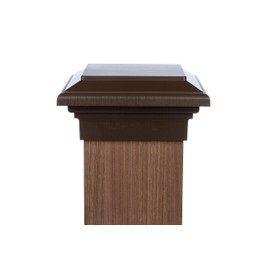 8x8 Brown Flat Post Cap Most Common fits (7.5"x7.5") Pressure Treated Post. Newel Newport Top for Outdoor Fences, Mailboxes & Decks, by Atlanta Post Caps. Also Available in Actual 8"x8"