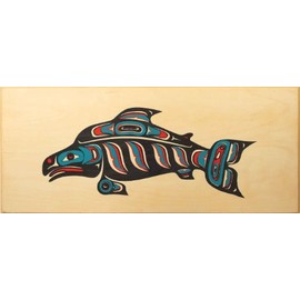 Alaska Smokehouse Smoked Salmon Fillet in Wood Gift Box, Assorted Designs, 16 Oz