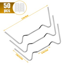 Greenhouse Glass Clips, Greenhouse Clamps 50 Pcs Stainless Steel Greenhouse Window Clips Glass Pane Fixings Clips Greenhouse Glazing W Wire Clips Aluminium Greenhouses Panels for Holding Glass