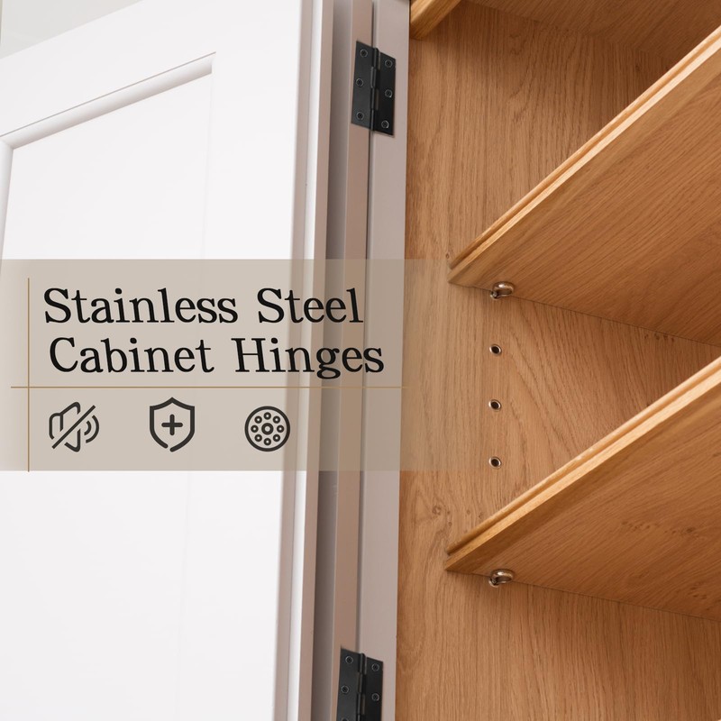 Luomorgo 12 Pack 2.5 Inch Mini Hinges Butt Hinges, Stainless