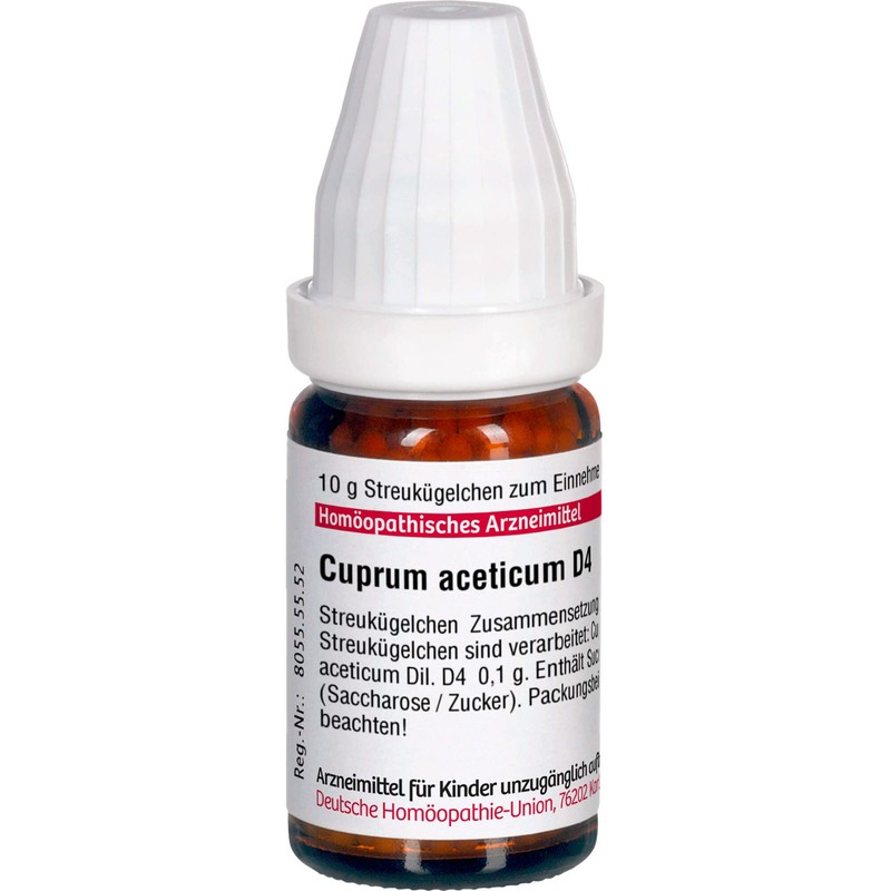 CUPRUM ACETICUM D 4 Globules 10 g