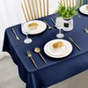 DWCN Table Cloth Wipeable Tablecloths Wipe Clean Tablecloth Rectangular Navy