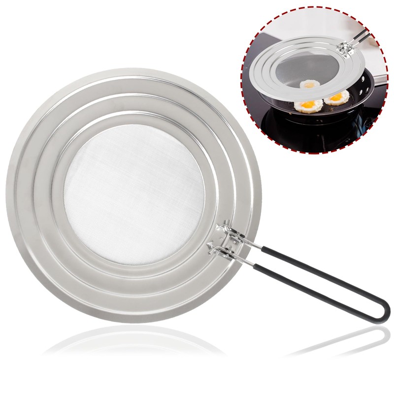 Stainless Steel Splatter Screen for Frying Pan - Grease Splatter