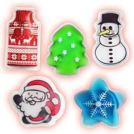 JOKILY Christmas Hand Warmers, Pack of 5 Hand Warmers, Pocket Warmers, Hand Warmers, Children, Hand Warmers, Reusable for Children, Adults, Warm Hands, Winter Motifs, Heat Cushion, Finger Warmer