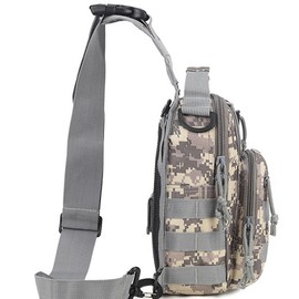 NuCamper Tactical Sling Bag Pack Military Rover Shoulder Backpack Molle Assault Range Bags Men's Chest Pack for Hiking,Travel