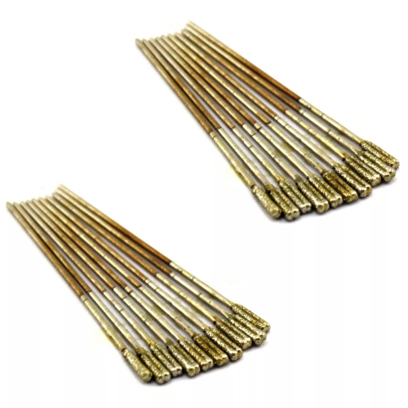 JINGLING 20Pcs 2.2 mm Diamond Lapidary Drill Bits Solid Hole