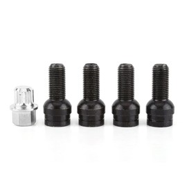 Universal Steel Wheel Bolt Wheel Bolts Lock Nut & Lock Nut Set with Key for GolF JettA 4 + 1 M14 x 1.5 mm, Vehicle Interior