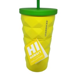 Starbucks Hawaii 2016 Pineapple Coffee Tumbler Cold Metal Cup 16 oz, Grande