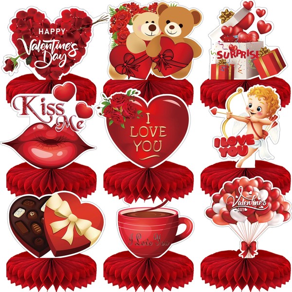 9 Pack Valentine's Day Party Decorations Valentine's Day Centerpieces for