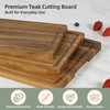Teak Wood Cutting Board Set, 3-Piece Cutting Board with Stand
