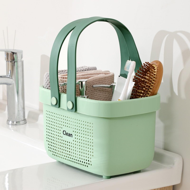 JiatuA Plastic Storage Basket with Handle Portable Shower Caddy Tote