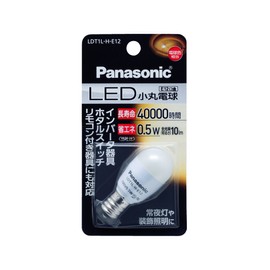 パナソニック LED電球 口金直径12mm 電球色相当(0.5W) 小丸電球タイプ LDT1LHE12