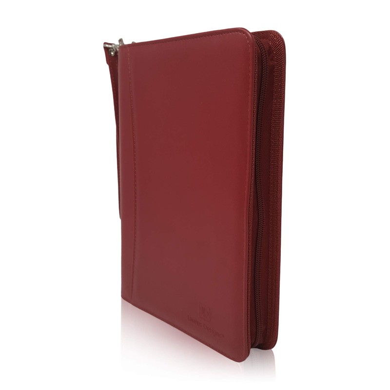 Zippered Portfolio Binder with Junior Legal 5x8 Notepad - Burgundy