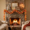 2 Pack 5.9Ft Artificial Autumn Maple Leaf Garland, Fall Leaves