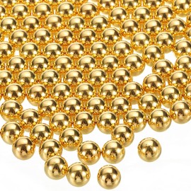 PATIKIL 1300 Pieces Vase Fillers Pearls, 8 mm Vase Filler Pearl Bead Vase Centerpieces Floating Pearl Bead No Hole for Vase Decoration, Light Gold