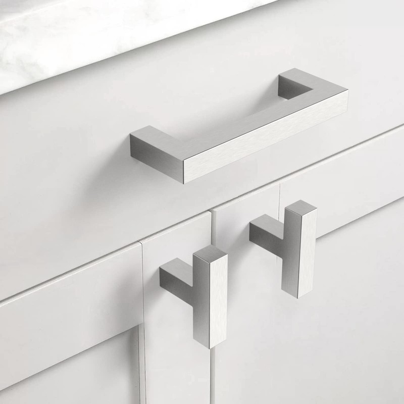 Asidrama 5 Pack 3.75 Inch(96mm) Brushed Satin Nickel Kitchen Cabinet
