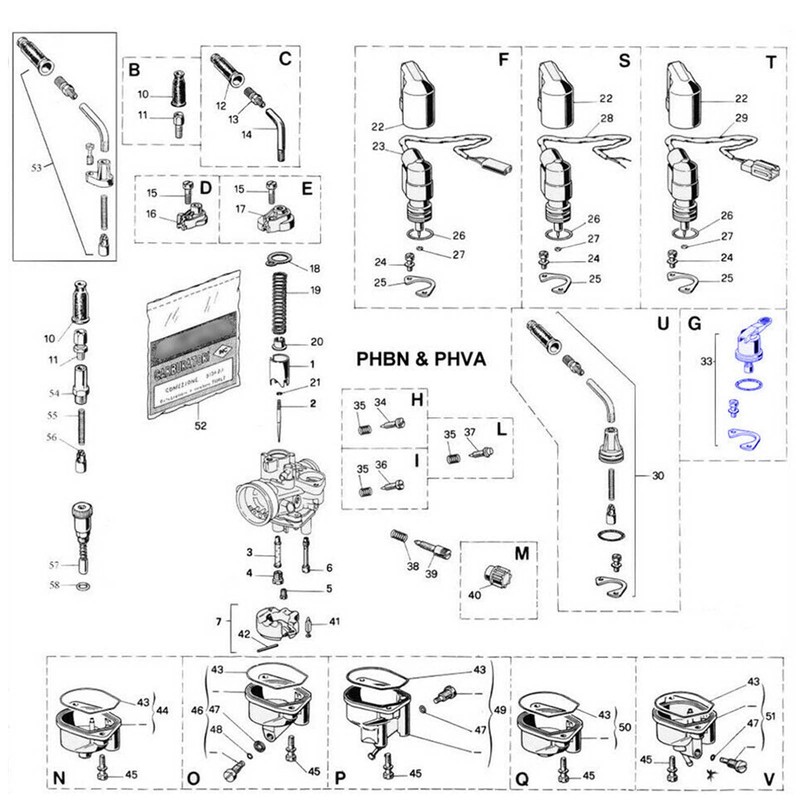 53015 Carburettor Handle Choke Switch Carburettor Handle Choke Switch for