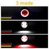 Motorcycle Squid Ring LED Fog Light, White + Red, Squid