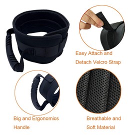 Thigh Lifter Strap Leg Lifting Strap Pull Up Assistance Belt Foot Transfer Aid Knee Lifter Loop with Handle Patient Leg Training Mobility Device for Elderly and Disable (2)