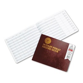 Notary Public Record, Burgundy Cover, 60 Pages, 8 1/2 x 10 1/2 (4 Pack)