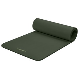 Retrospec Solana Yoga Mat 1/2" Thick w/Nylon Strap for Men & Women - Non Slip Excercise Mat for Yoga, Pilates, Stretching, Floor & Fitness Workouts, Wild Spruce, 4446
