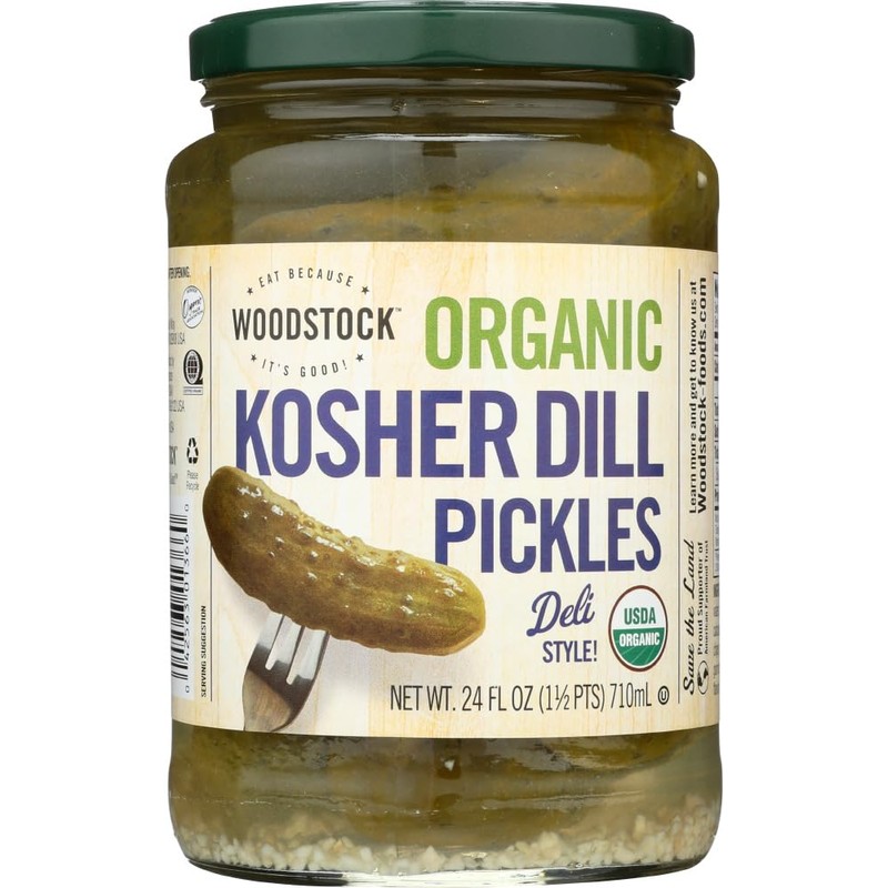 Woodstock Farms Organic Kosher Pickles - Whole Dill - 24