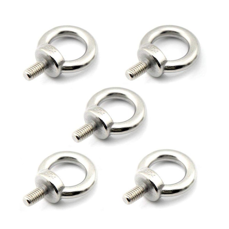 Yasorn M6/0.24" Stainless Steel Lifting Ring Eye Bolts Screw Pack