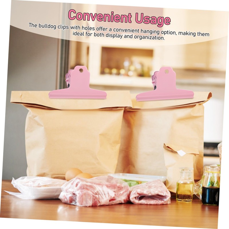 LABRIMP 3pcs Bulldog Clips Sturdy Document Organizers for Office Home