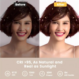 Video Conference Lighting for Zoom Meeting, Ring Light for Desk with Flexible Stand, 30 Light Modes Light for Video Recording, Desk Light & Memory Function for Zoom Calls, Video Streaming, Webcam