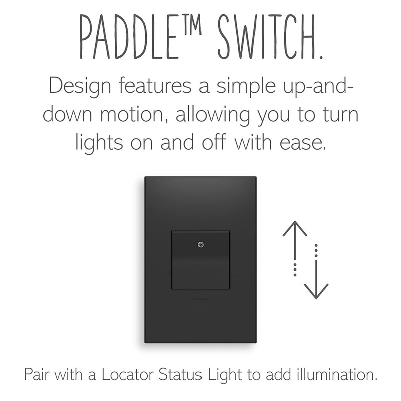Legrand adorne 20A 4-Way Paddle Switch in Graphite Finish with