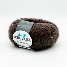 Schulana Kid-Seta Paillettes, Mohair, Brown, 25 g, 125