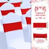 Kinlop 50 Pcs Spandex Chair Sashes Bows Chair Bands Slider
