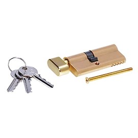 Profile Knob Cylinder Profile Cylinder Lock Cylinder with Knob, Brass (K 30/40 mm)