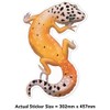 Extra Large 460mm 'Leopard Gecko' Permanent Sticker Decal for Cars/Windows/Bins/Walls