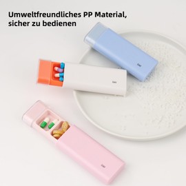 Pill box, pill box, small pill box for vitamins, medicines, pills, good sealing performance, preservation of medical properties (powder)