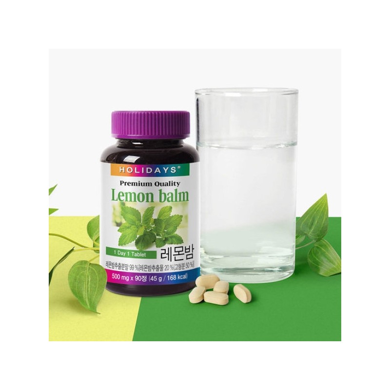 GS4+2 Holidays Lemon Balm 90 Tablets x 6 Bottles (18