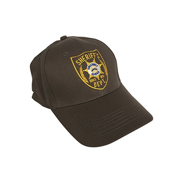 MyPartyShirt Sheriff's Dept. Brown Baseball Cap