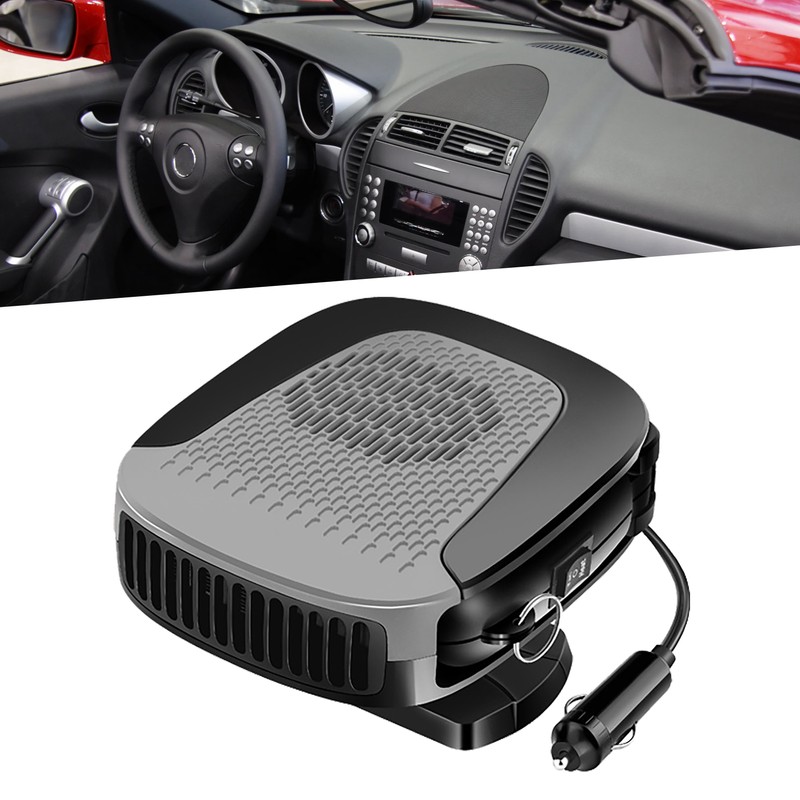 12V Car Heater Heating Fan 360° Rotation Automobile Interior Windshield