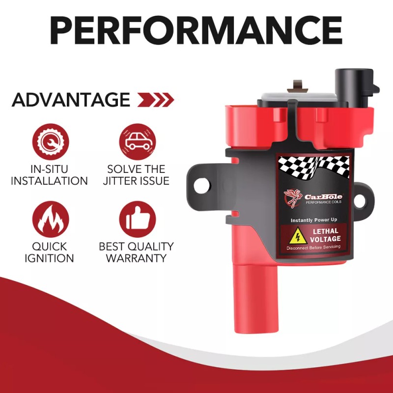 CarBole 8 Round Ignition Coil Pack For 1999-2007 Chevy Silverado